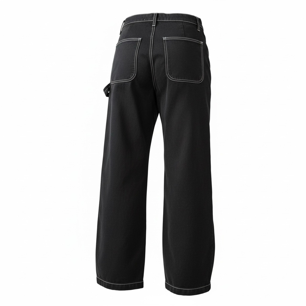 REFORMATION High-Rise Wide-Leg Black Jeans with Contrast Stitching, size 26 - Picture 10 of 11